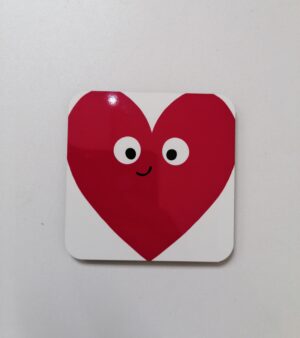 Coaster - Red Heart Smiley (124122)