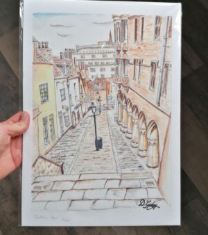 A3 Limited Edition Giclee Print -  Christmas Steps (Natural Colour)
