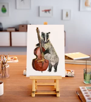 A5 Giclee Print - Bass Badger