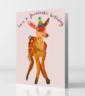 A6 Greeting Card - Birthday Fawn (C0140)