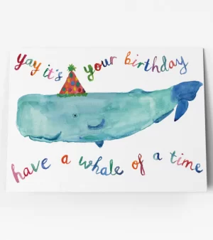 A6 Greeting Card - Birthday Whale (C0044)