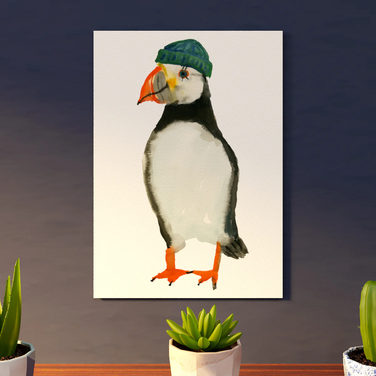 A5 Giclee Print - Captain Puffin 2