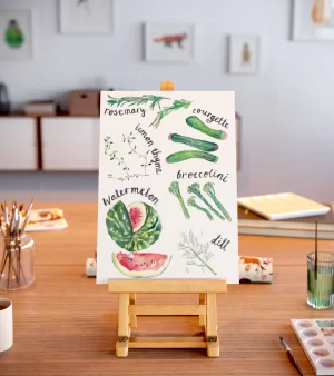 A3 Giclee Print - Dark Green Foodie