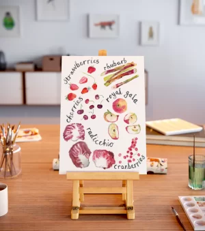 A3 Giclee Print - Dark Red Foodie