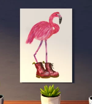 A3 Giclee Print - Flamingo In Red Boots 2
