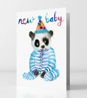 A6 Greeting Card - New Baby Panda(C0085)