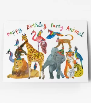 A6 Greeting Card -  Party Animals (C0148)
