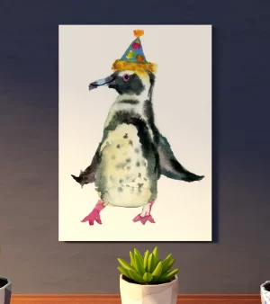 A4 Giclee Print - Party Penguin