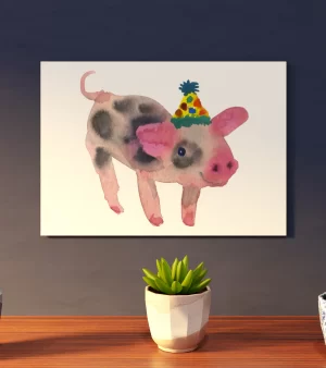 A5 Giclee Print - Party Piglet