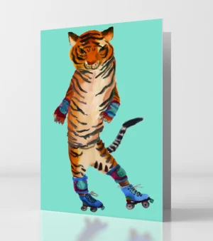A6 Greeting Card - Roller Tiger (C0151)