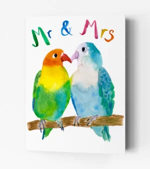 A6 Greeting Card - Mr & Mrs Wedding (C0038)