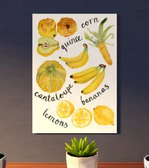 A3 Giclee Print - Yellow Foodie