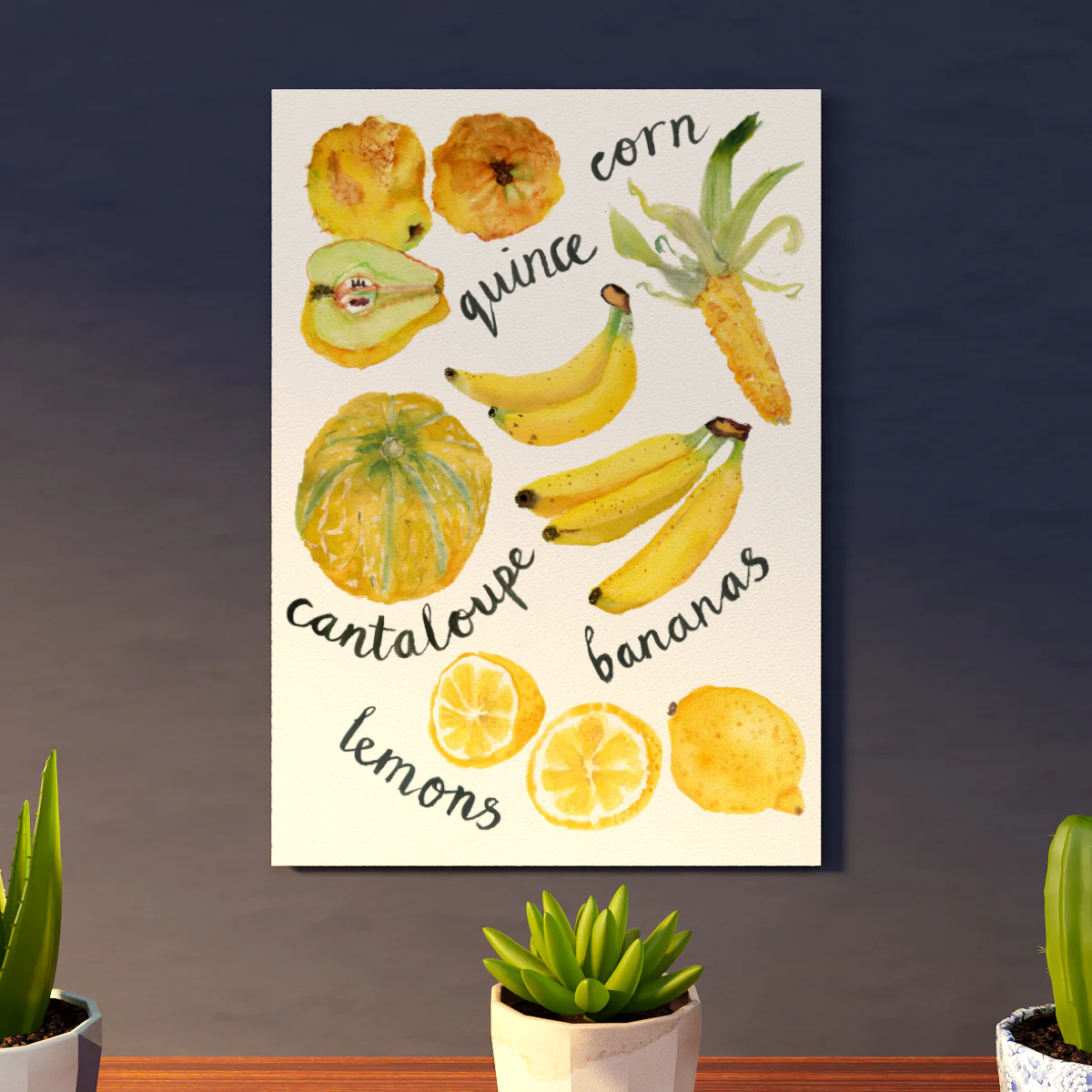A3 Giclee Print - Yellow Foodie