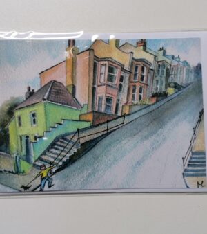 125.8mm x 175.0mm Greeting Card - The Steepest Street In Bristol