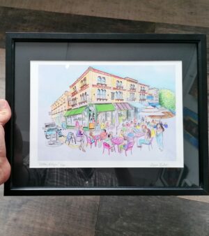 Framed Limited Edition Giclée Print – Clifton Village (w/Black Frame 30cm x 38cm)