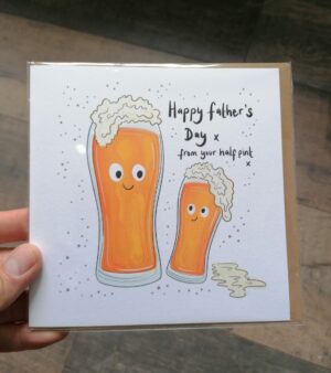 Square Greeting Card - "Happy Father's Day - From Your Half pint"  (124142)