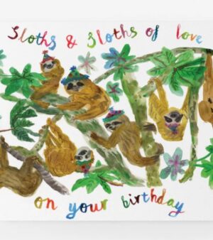 A6 Greeting Card - "Sloths & Sloths Of Love On Your Birthday" (C0161)