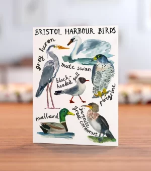 A6 Greeting Card - Bristol Harbour Birds C0164