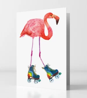 A6 Greeting Card - "Happy Birthday" Rollermingo (C0047)