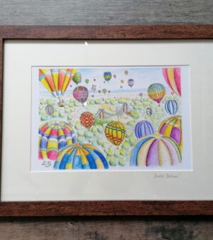 Framed Open Edition Print - Bristol Balloons (Frame 45cm x 34.5cm)
