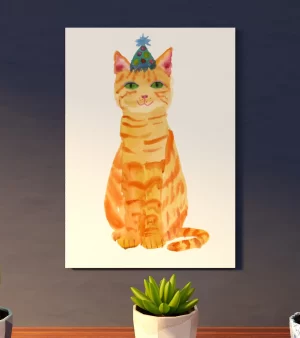 A5 Giclee Print - Ginger Party Cat