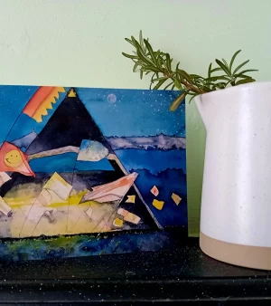 125.8mm x 175.0mm Greeting Card - Glastonbury Festival