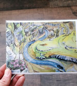 125.8mm x 175.0mm Greeting Card - Cheddar Gorge Pinks