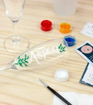 Champagne Flute Painting Kit By The Crafty Hen (CF)