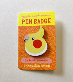 Wooden Badge - Cockatiel