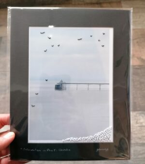 Original Mounted Hand Embroidered Photograph "Intervention in Place II: Clevedon"