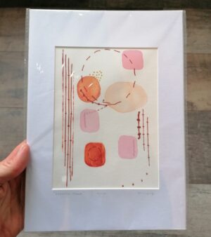 Mounted A5 Limited Edition Giclee Print "Geometric Threads"
