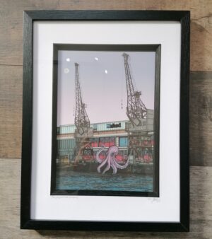 Framed Limited Edition Print - "The Inquisitive Octopus" (Frame Size 33cm x 43cm)